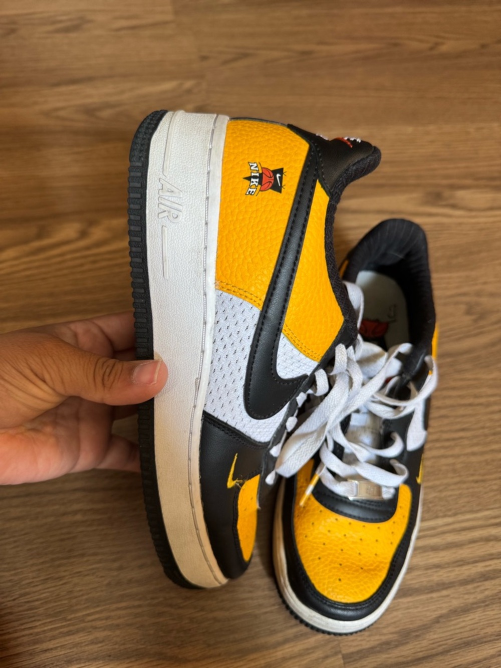 Nike Low-Top Sneakers in Yellow, Black & White - Picture 1 of 16